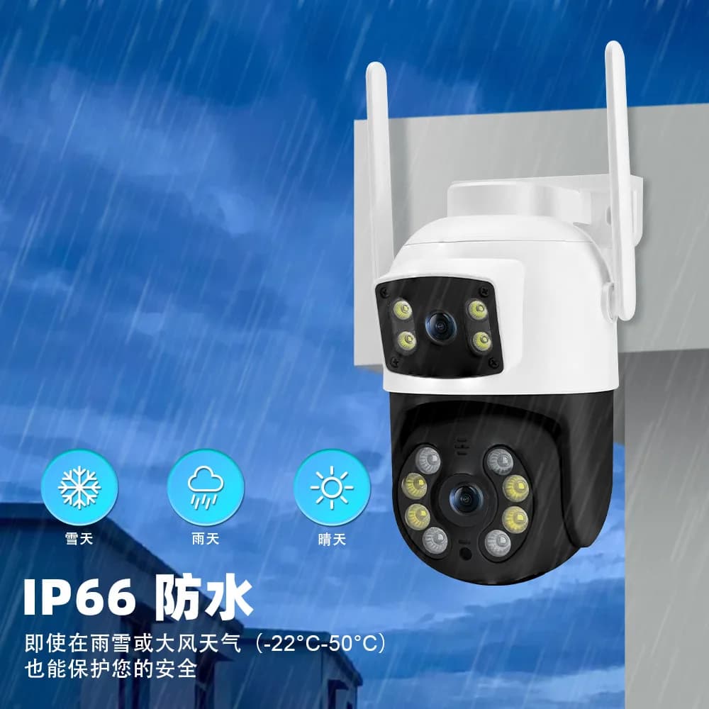 4MP iCsee/Yoosee APP Dual Lens Full Color Wireless PTZ IP Dome Camera AI Humanoid Detection Home Security CCTV Baby Monitor