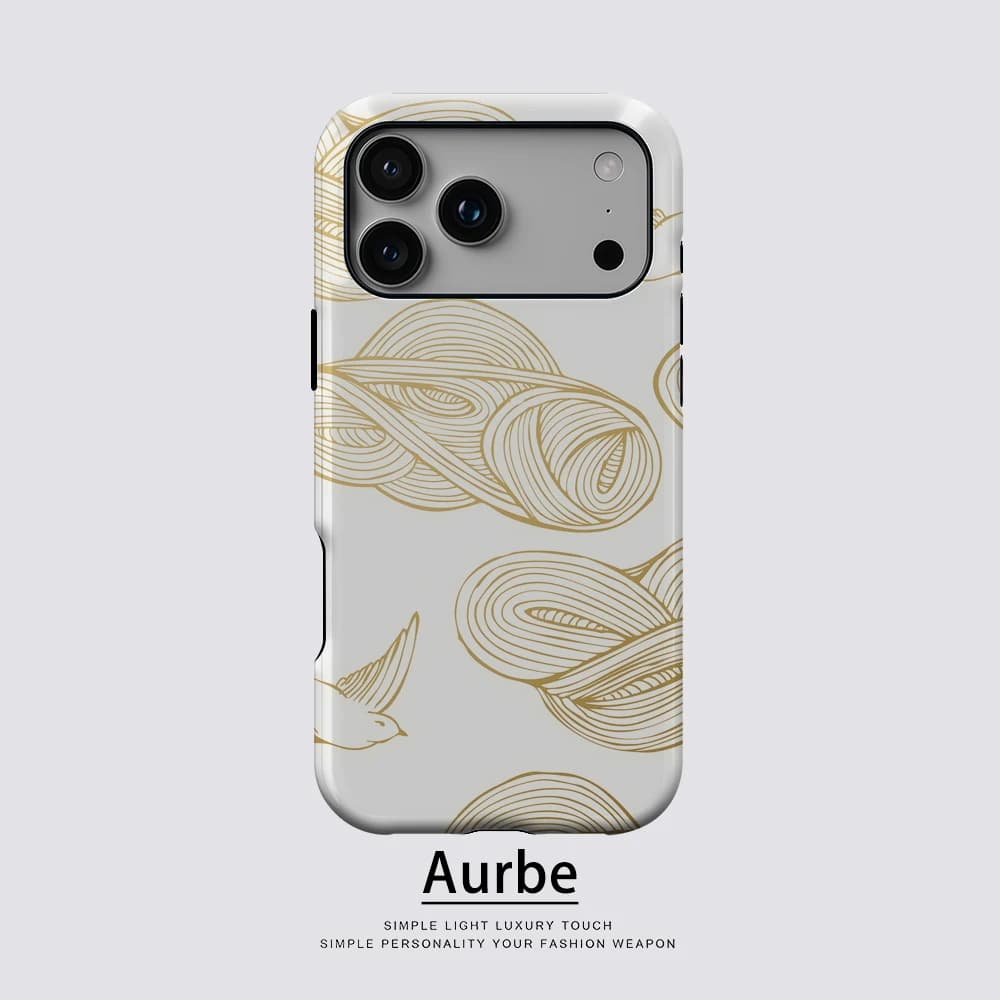 Golden Swallow Loops For Magnetic Phone Case For IPhone 17 16 15 14 13 Pro Max Plus Single Double-Layer Tough Case