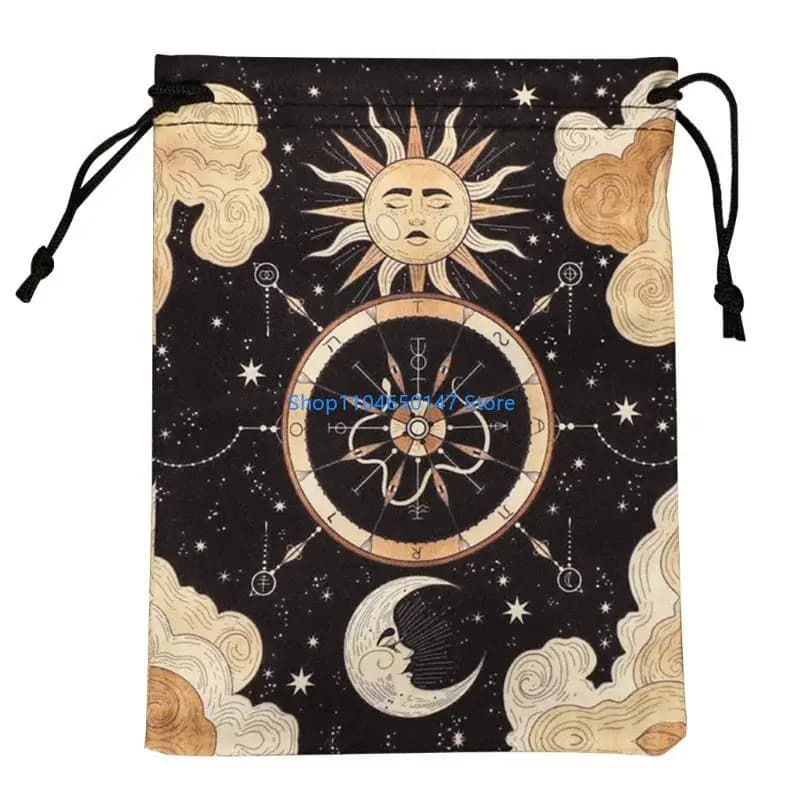Mini gioielli Dadi Buste per carte Buste con coulisse Borsa per tarocchi divinazioni runiche Borsa per flanella Gioco Carte