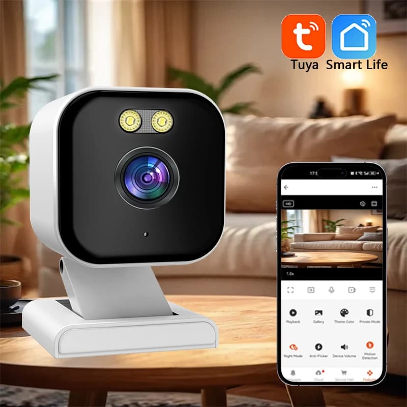 Telecamera Wifi da 4MP Tuya Smart Home Telecamere di sorveglianza IP wireless per interni Baby Monitor Audio bidirezionale Visione notturna Smart Home CCTV