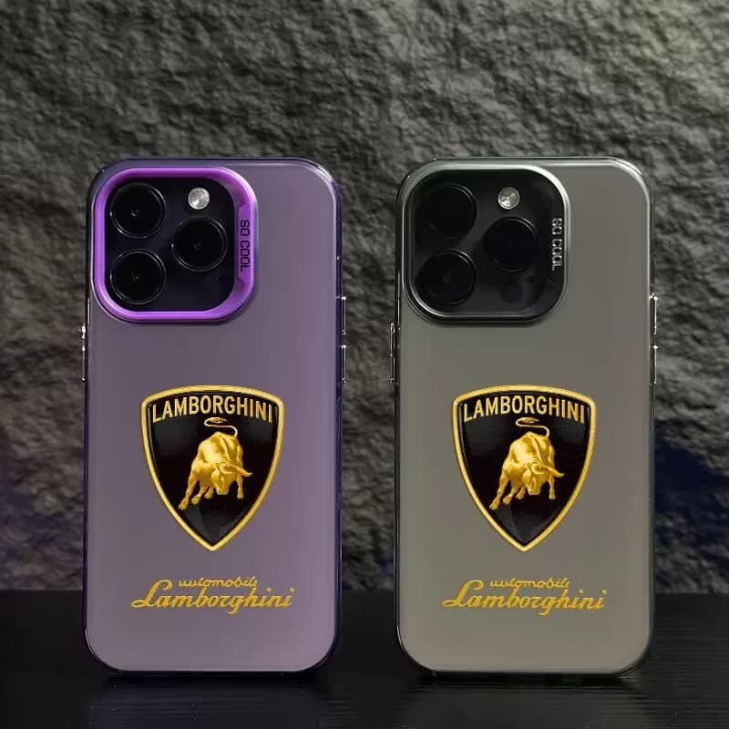 Headrest For LamborghiniEmblem Mobile Phone Case For iPhone 11 12 13 14 15 16 Pro Max Plus Soft Case Cover Protector Decoration