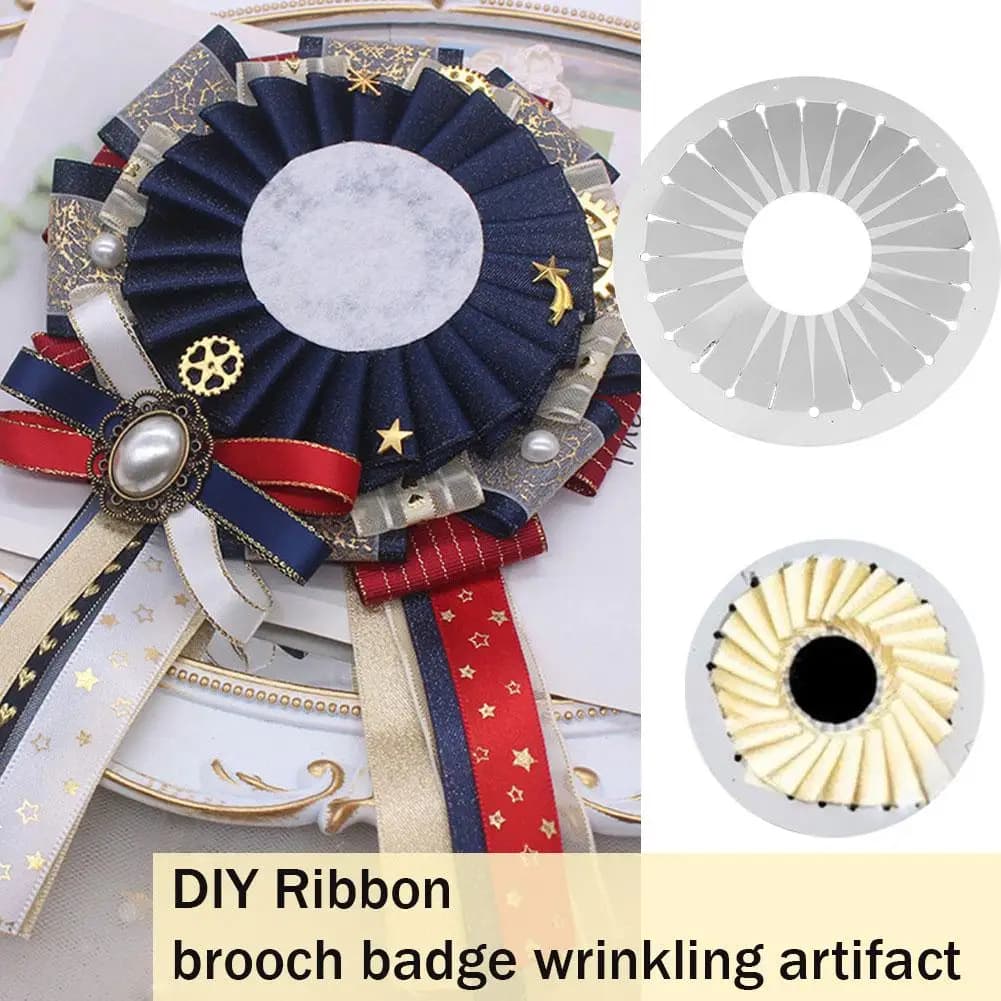 Strumento per Creare Fiori di Nastro Fai-da-Te 9/12/15cm, Stampo per Rosette, Attrezzo per Creare Spille e Distintivi, Strumento Artigianale per Gioielli Fatti a Mano