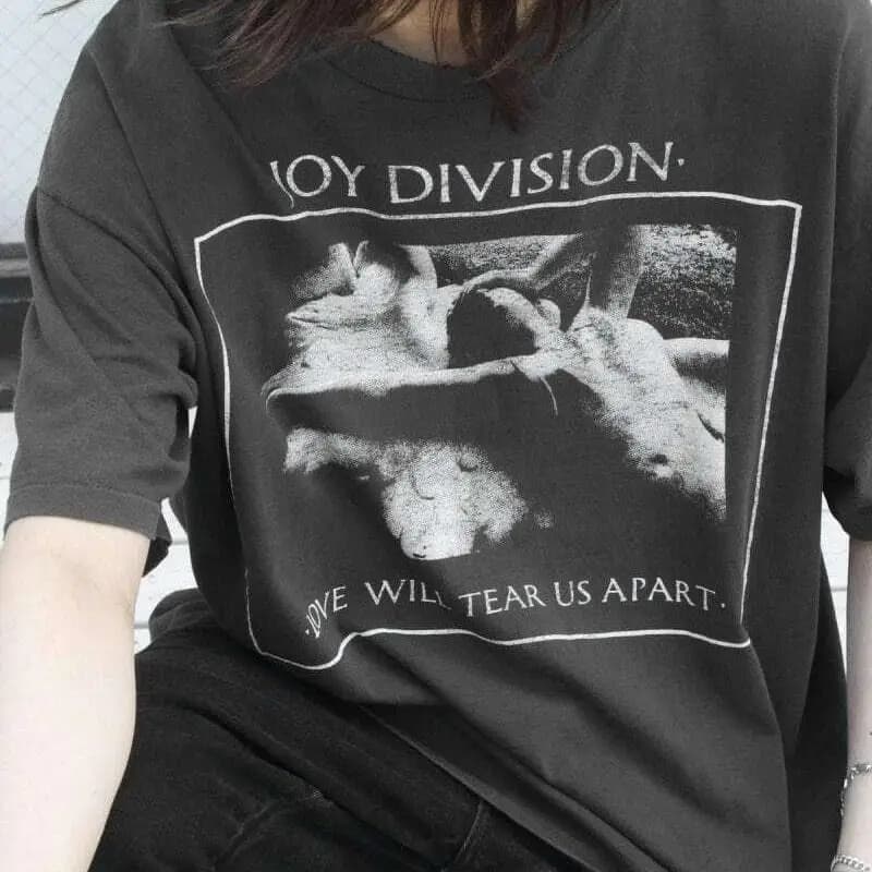 Maglietta nera Joy Division Love Will Tear Us Apart basic NH14744