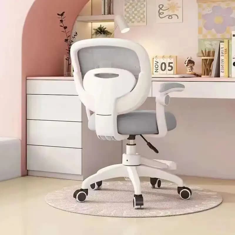 Pink desk chair Office furniture Lifting Swivel computer gaming chair Sedentary Ergonomic kids Study chair Rotary Gamer chairs