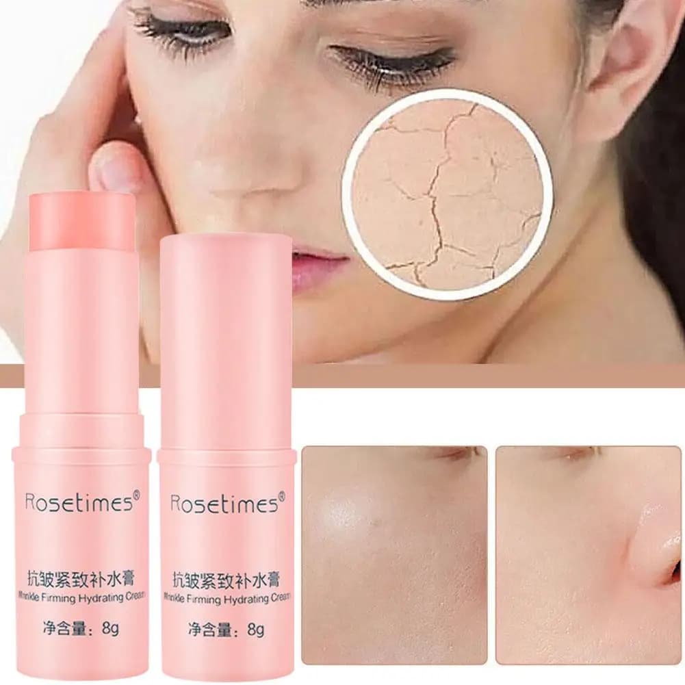 Rosetimes Crema Antirughe Rassodante Idratante in Stick 8g Collagene Anti-Età Balsamo Idratante Rimozione Istantanea Rughe Skincare Coreana