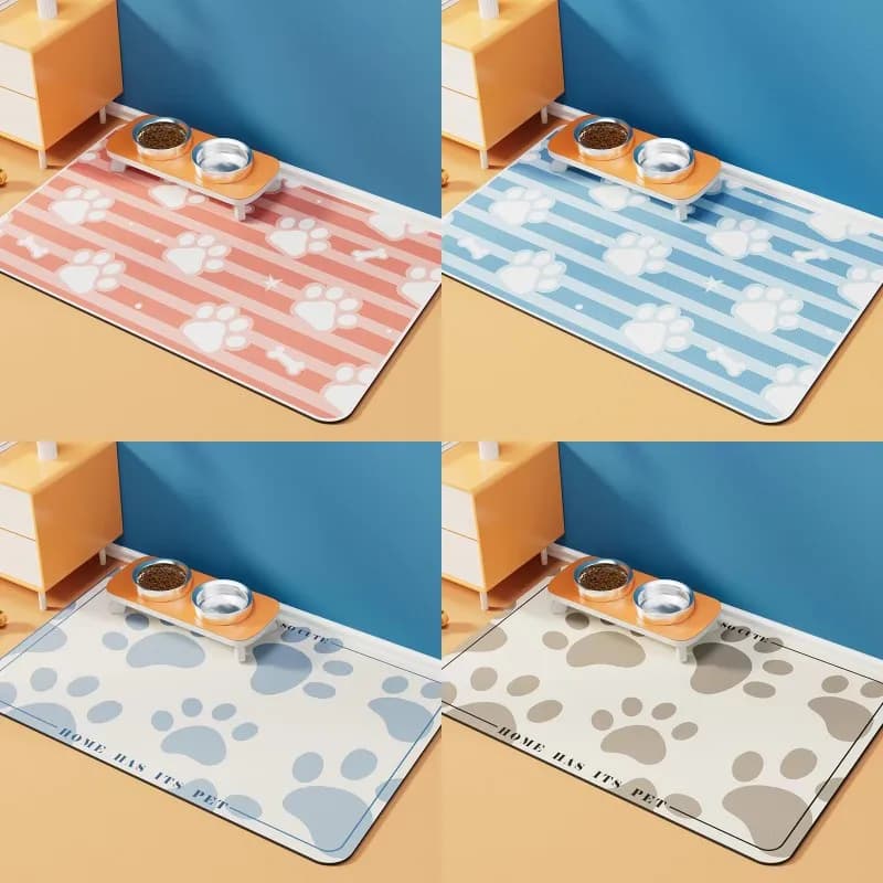 Tappetino Assorbente per Alimenti e Acqua per Cani e Gatti, Antimacchia, Asciugatura Rapida, Accessori per Cuccioli