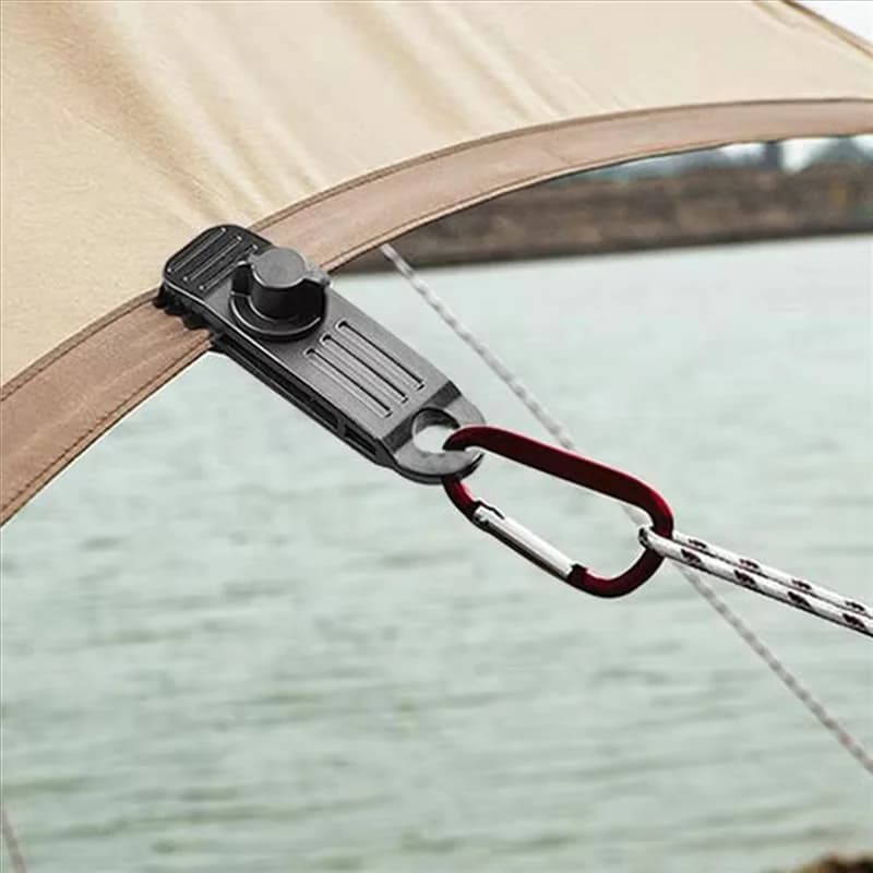 RTSHE-Tenda Baldacchino Clip Corda da vento per esterni Morsetti riutilizzabili Tenda per telone Fibbia Campeggio Alpinismo Rifugi Accessori