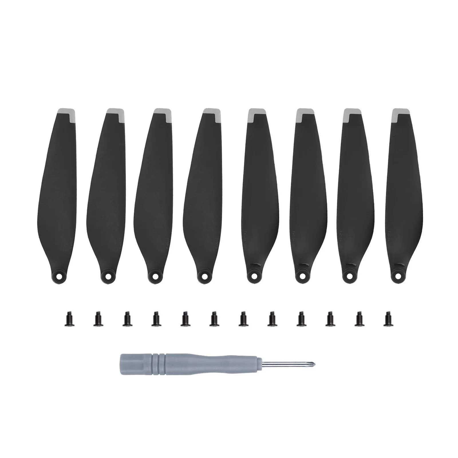 8 pezzi di puntelli per lama drone lama ad ala di ricambio con accessori a vite lame puntelli ali peso leggero a basso rumore per DJI Mini 3