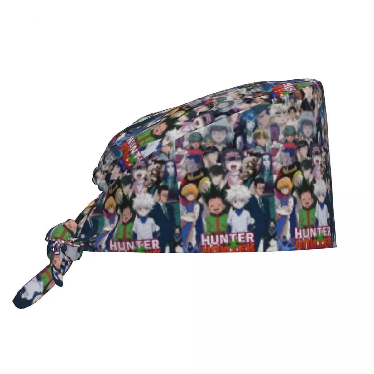 Anime HXH Hunter X Hunter Scrub Hat Doctor Working Surgical Cap Unisex Adjustable Nursing Caps for Dentist