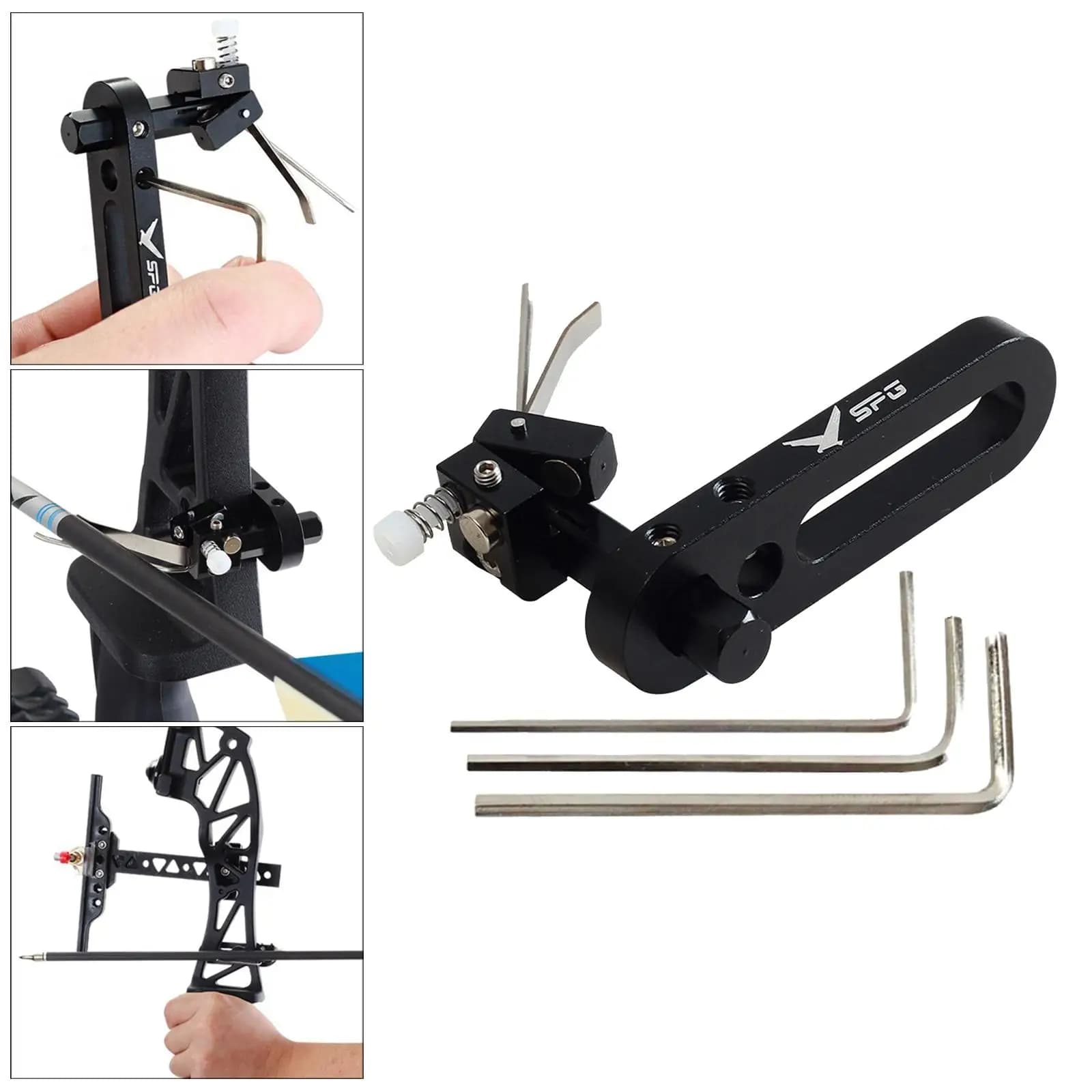 Adjustable Archery Arrow Rest Magnetic Design Right or Left Hand Portable Hunting Gear for Recurve Bow Targeting