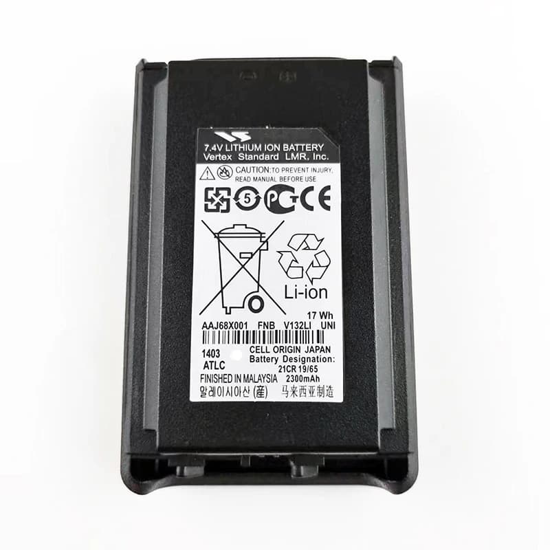 FNB-V132LI 2300mAh DC7.4V Walkie Talkie Batteria agli ioni di litio per Vertex VX-228 VX-230 VX-231 VX-234 Batteria sostitutiva per radio bidirezionali