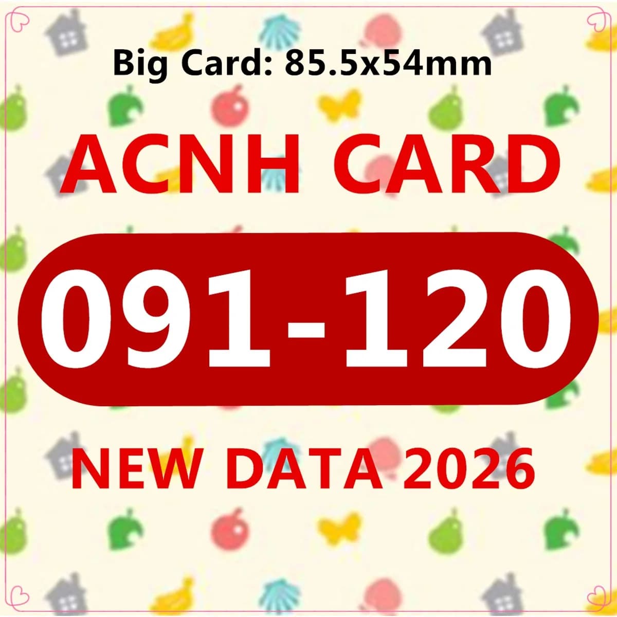ACNH Card 091~120 NFC Printing Card V3.0 Aniaml NS Games Roald Series 1&2 Standard Card 86X54MM Molly inlucde ntag215 chip