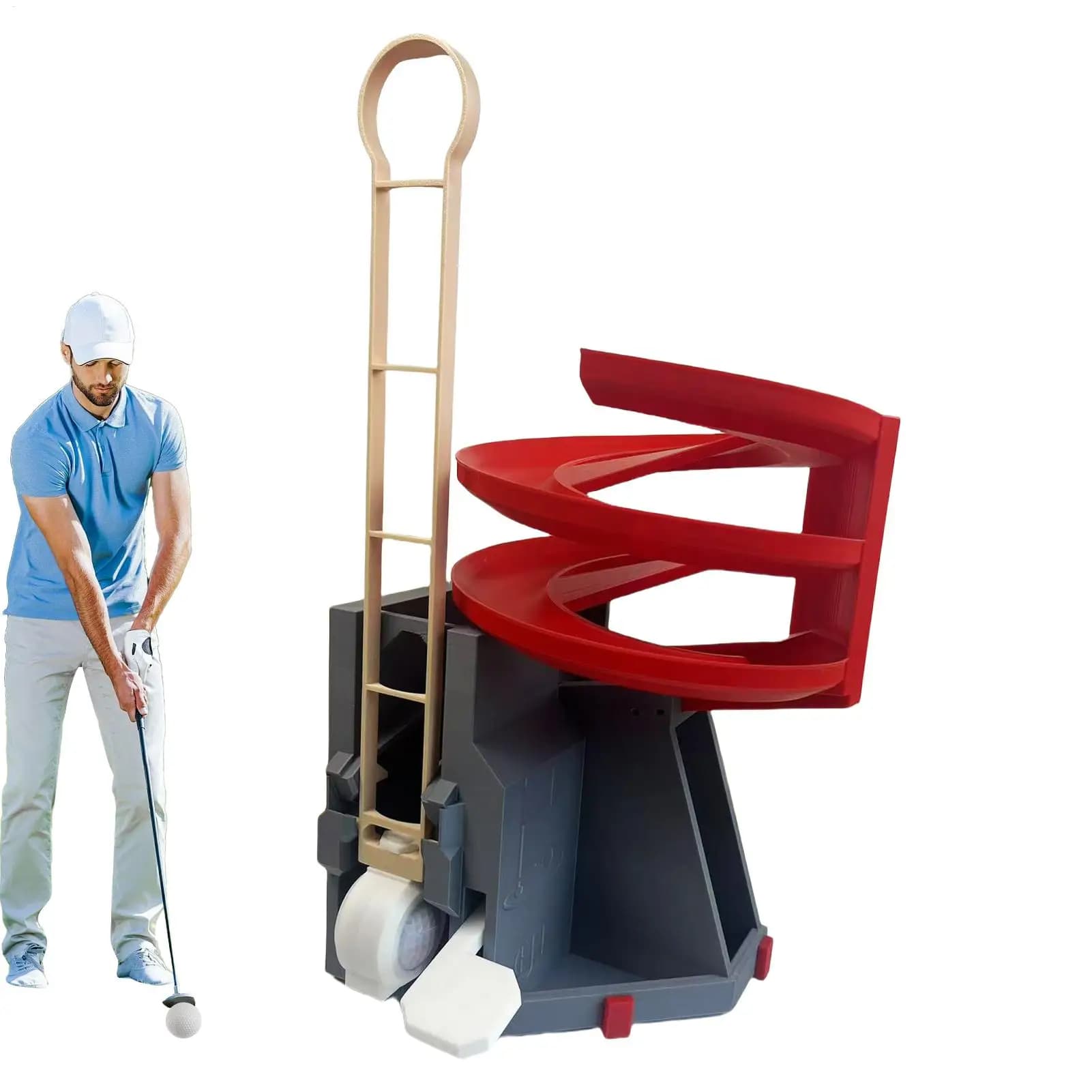 Lanciatore da allenamento per altalena da golf Dispenser automatico per palline da golf Macchina per tee-up Simulatore di golf non alimentato per l'allenamento del golf