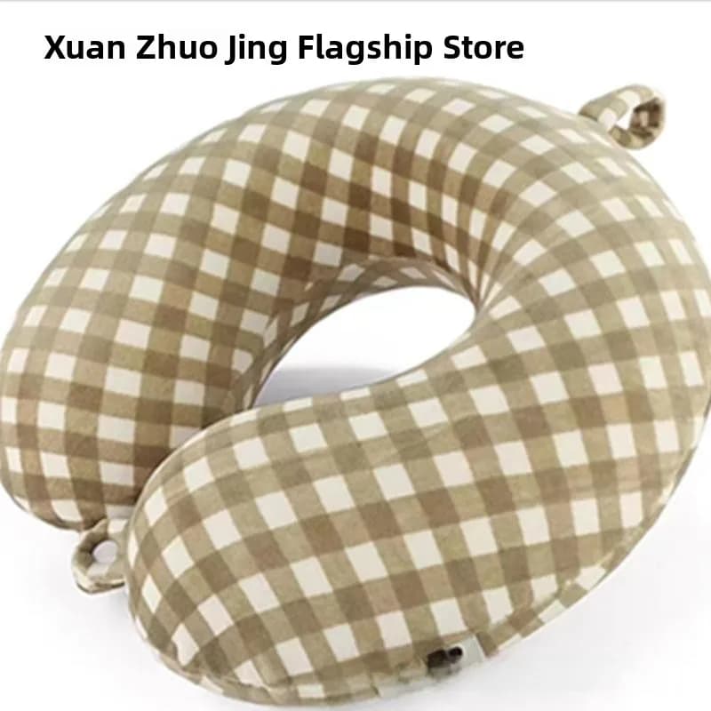 Cuscino da Viaggio in Memory Foam a Forma di U, Supporto per il Sonno in Ufficio, Elastico e Pieghevole, Cuscino per Bambini con Motivi Floreali