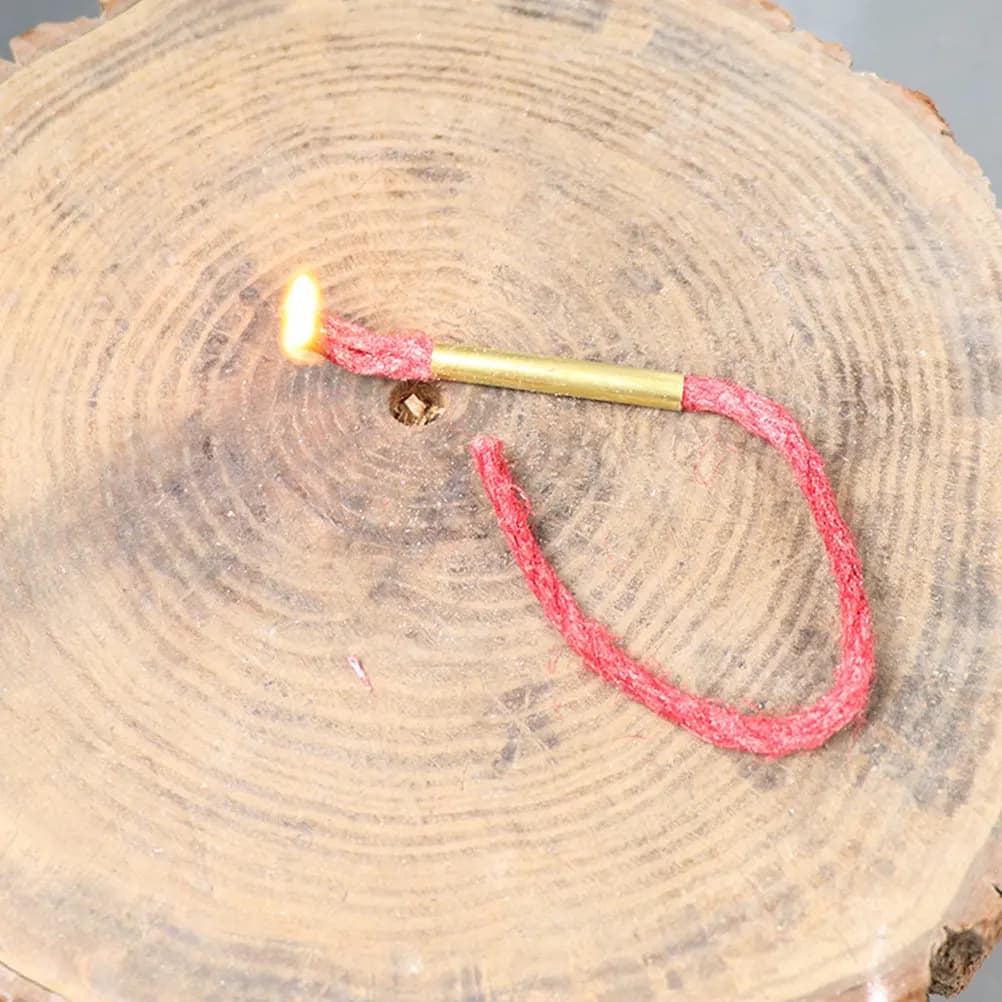 Set di 3 Corde Cerate con Manicotto in Alluminio per Accendere il Fuoco, Accendifuoco per Campeggio, Escursionismo, Grigliate e Stufe