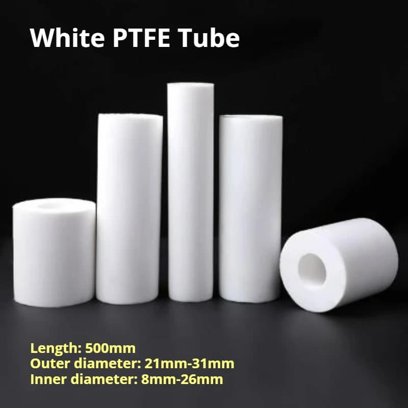 1 pz OD 21mm-31mm Bianco Politetrafluoroetilene Hollow Rod Rispettoso dell'ambiente Non tossico FAI DA TE PTFE Manica Lunghezza 500 cm PTFE Bar