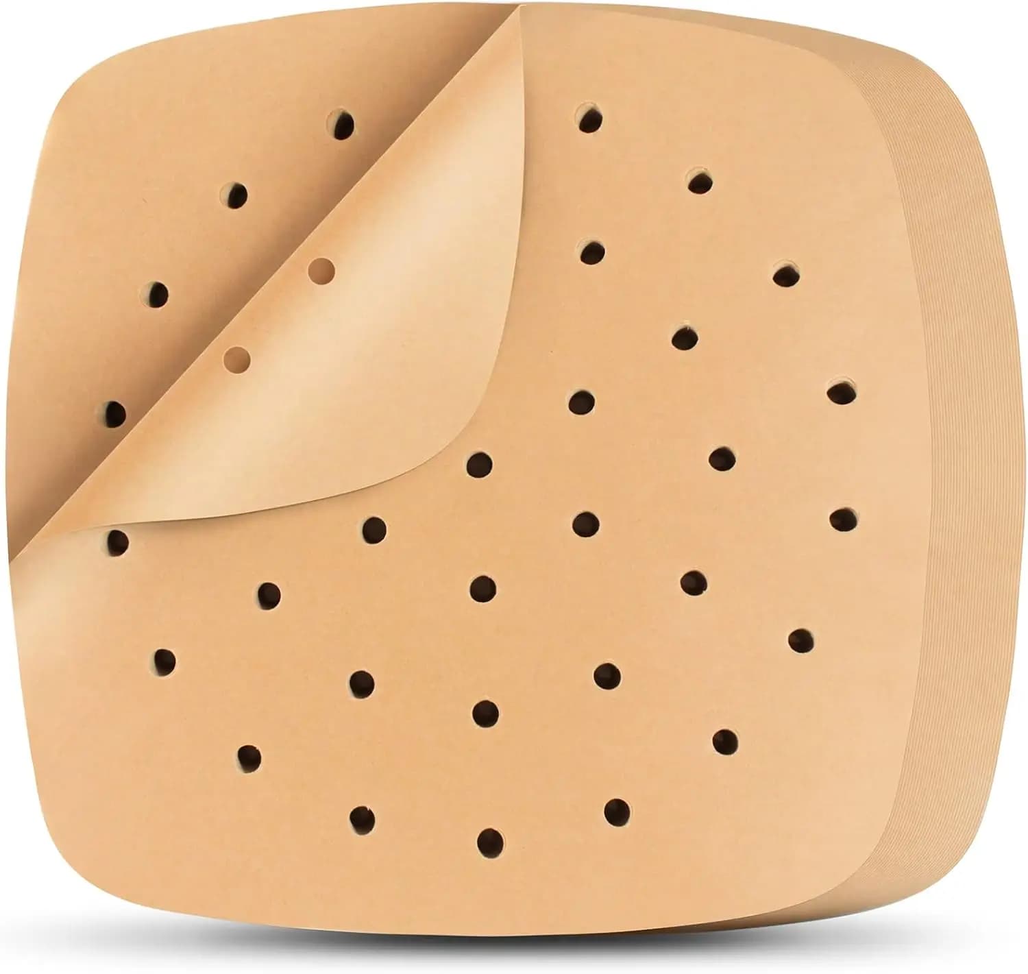 200 Pieces of Square Sheets for Air Fryer, Oven Paper Perforated by 8.5 Inches for Cooking and Steaming