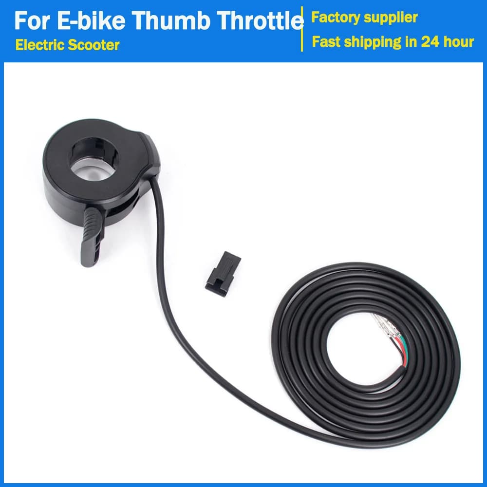 1PC E-bike Thumb Throttle, Finger Thumb Throttle, acceleratore Ebike, Scooter elettrico Kit di parti di biciclette elettriche 3 Wire Grip nuovo