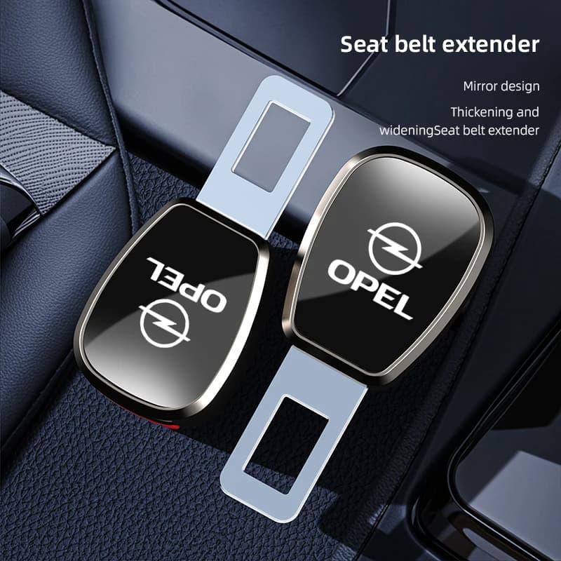 Clip di estensione per cintura di sicurezza auto, accessori personalizzabili con emblema per Opel Corsa D, Astra, Insignia, Mokka, Adam, Combo, OPC, Vauxhall