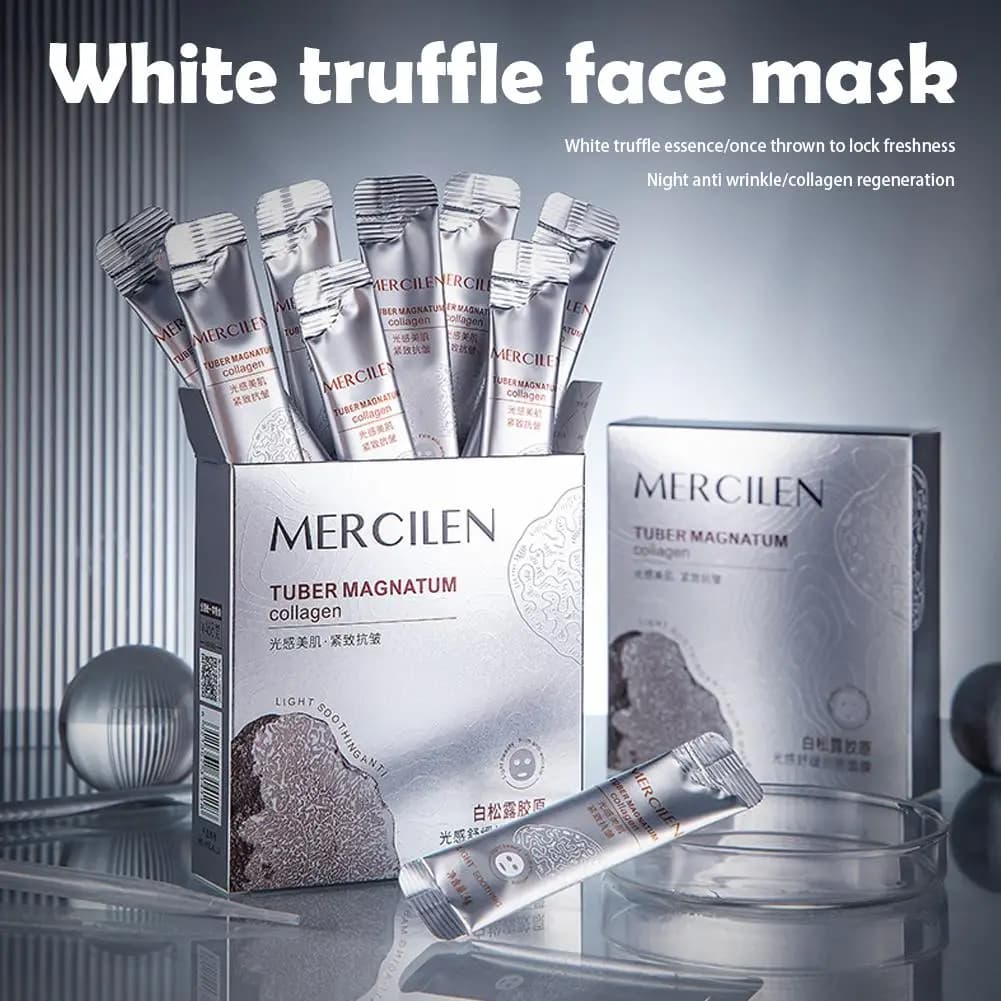 20/40PCS Mercilen White Truffle Sleeping Facial Masks Anti Wrinkles Moisturizing Hydrating Anti-Aging Whitening Face Mask Skin C