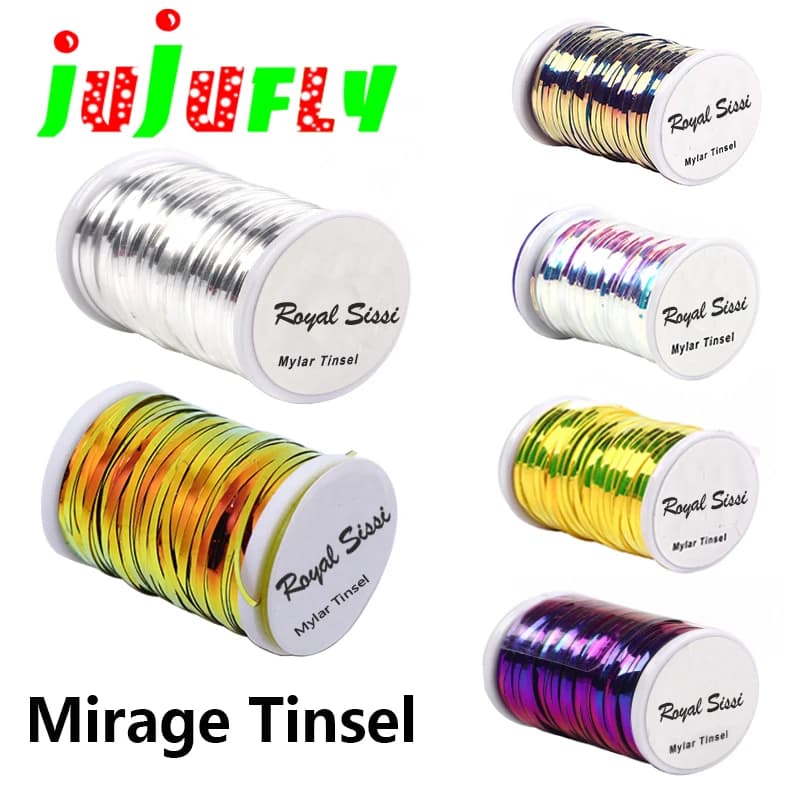 New Large Volume Piatto Opale Mirage Mylar Tinsel 2 tones flash materials to bind flies for nymph bodies with streamers for dry/wet flies
