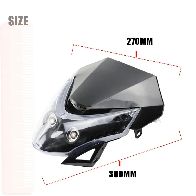 LING QI Universale 12V 35W Faro Del Motociclo LED Vision Faro Anteriore Carena Per Quasi Moto Dirt Pit Bike