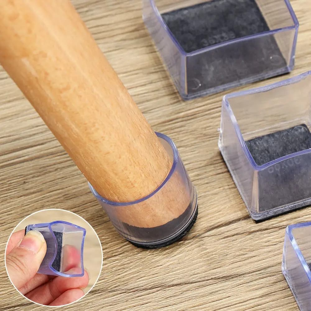 Nuove protezioni per pavimenti Tappi per gambe per sedie con fondo tondo Piedini per mobili Cuscinetti in silicone Coperture antiscivolo