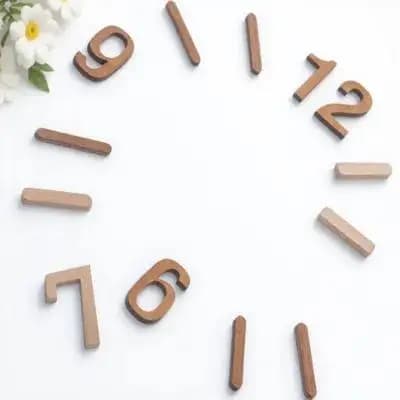 Wall Clock Wooden Numbers, Living Room Decoration Kits, Large Size Parts