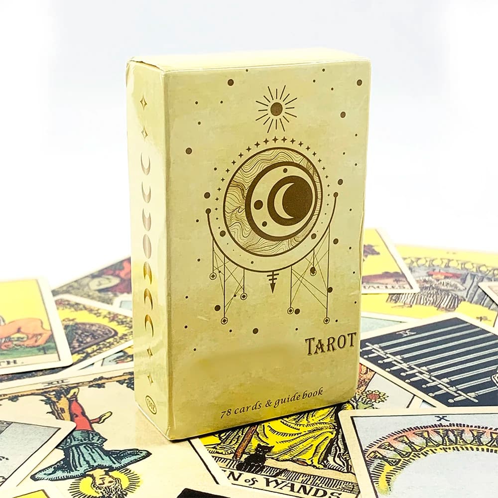 Tarot Cards Board Game Paper Instruction Manual, Classic Design For Beginners & Pros, Ideal For Divination, Meditation & Gifts