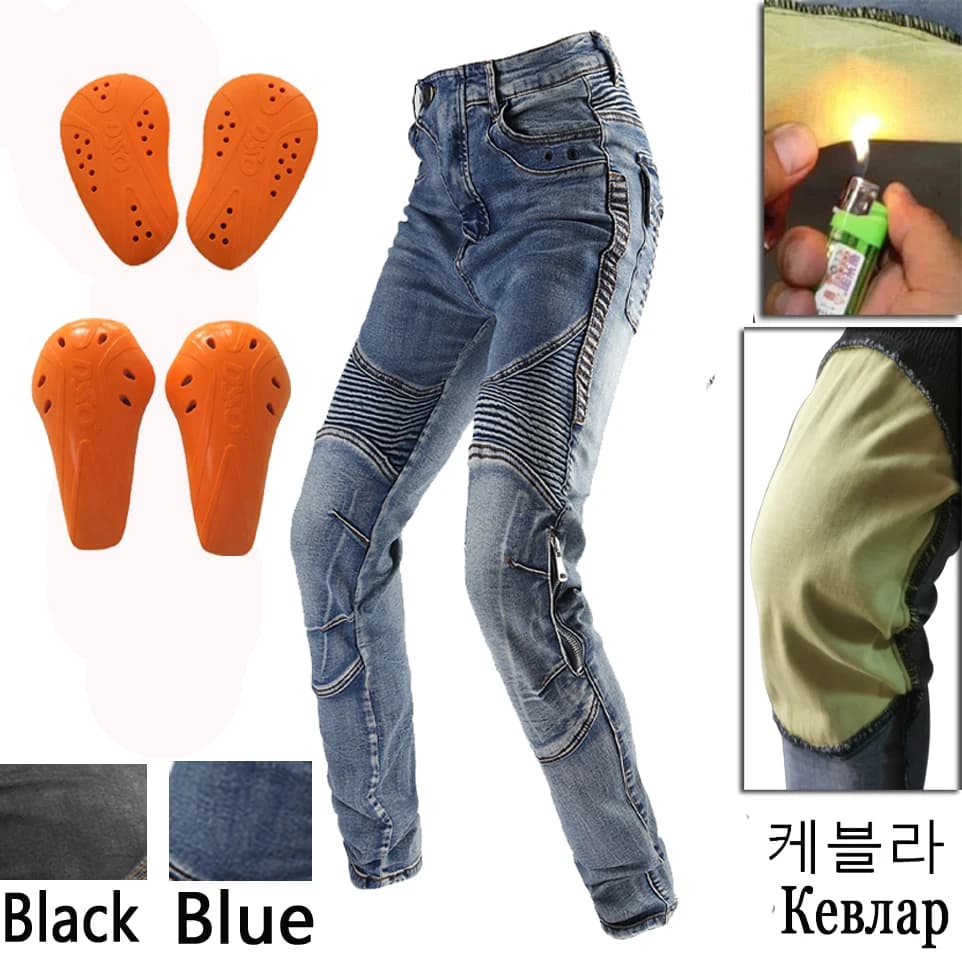 New blue motorcycle jeans Black men's motorcycle pants Protective equipment Smoke gray motorcycle pants Motorcycle pants Hi-03 motorcycle pants
