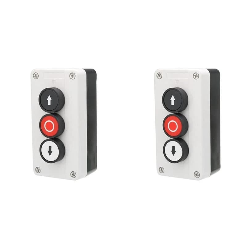 【Big deal】2X Push Button Station With Up Down Arrows, Stop Button For Hoist & Roller Shutter Doors
