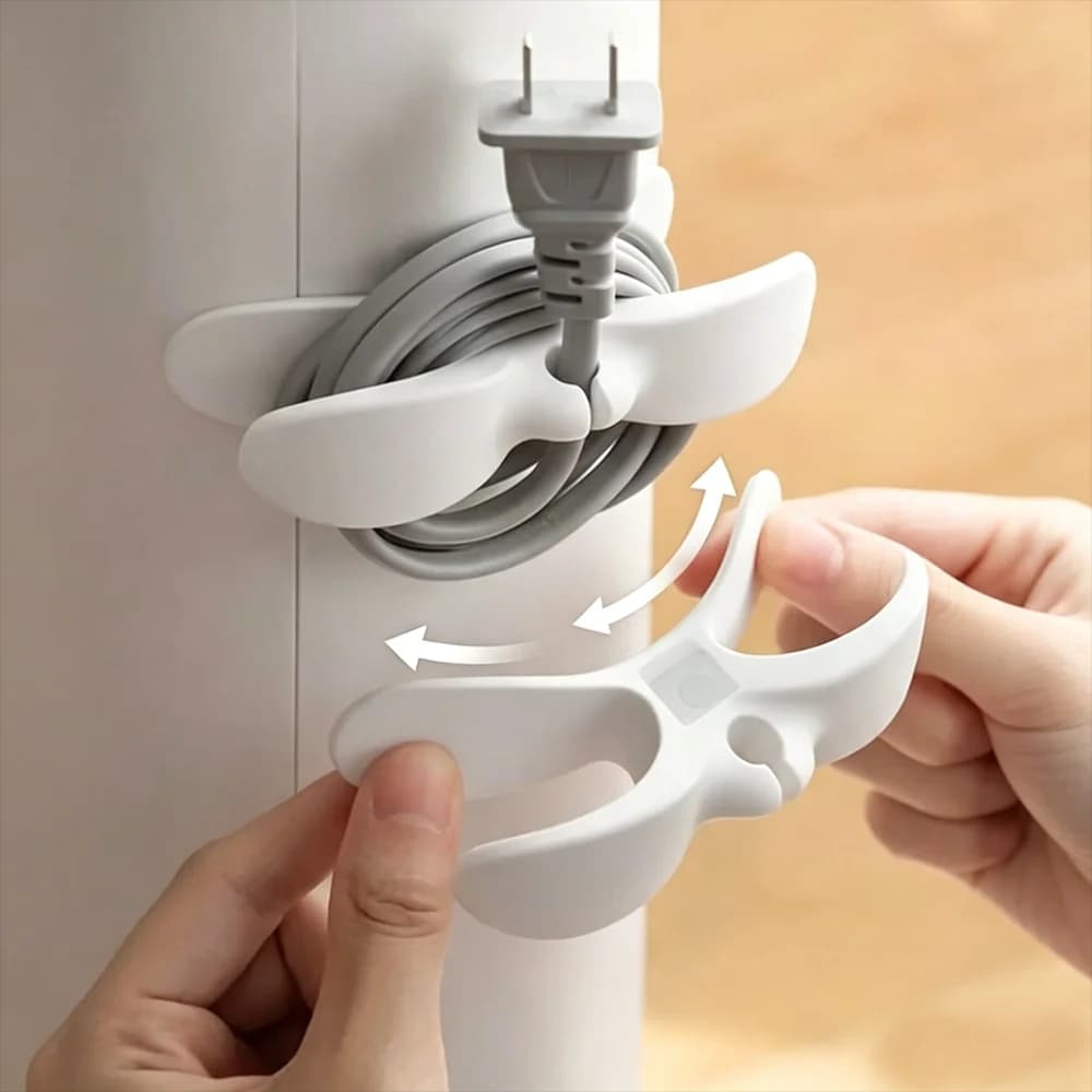 4/5/10 Pack Plastic Cable Classification Clips Adhesive Cable Management Brackets for Kitchen Storage Suitable for Air Fryers Coffee Machines Mixers - Kitchen Decorations Birthday Gifts