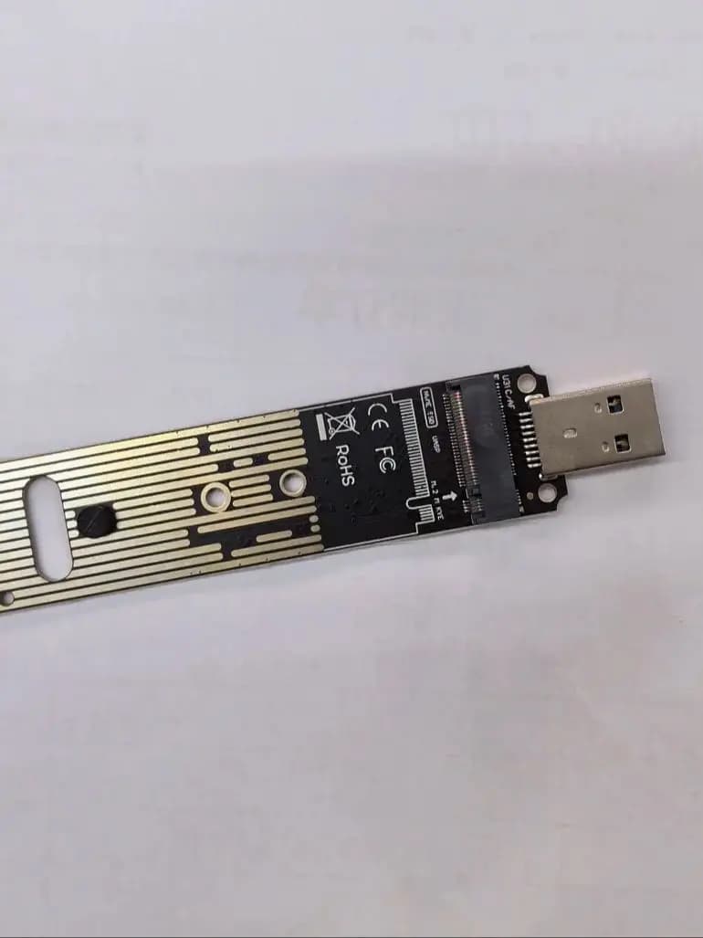 Adattatore M.2 NVME SSD a USB 3.1, Convertitore Interno PCI-E a USB-A 3.0, Scheda con Chip JMS583, 10Gbps USB3.1 Gen 2 per SSD PCI-E/M.2