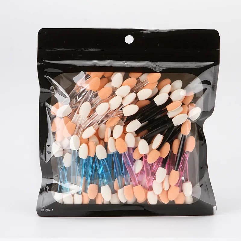10/100 pcs Small Umbrella Applicators Bulk Double Sponge Brush for Umbrella Makeup Tools Double Head Umbrella Brush