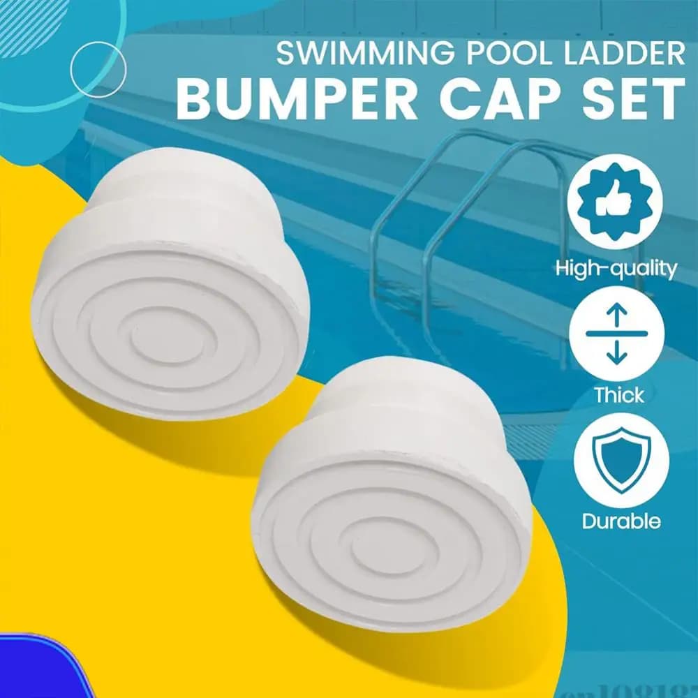 1/2 Pezzi Tappo in Gomma per Scaletta Piscina, Paracolpi di Sicurezza per Scaletta, Tappi Terminali in Gomma per Scaletta Piscina, Accessorio per Paracolpi Piscina Interrata