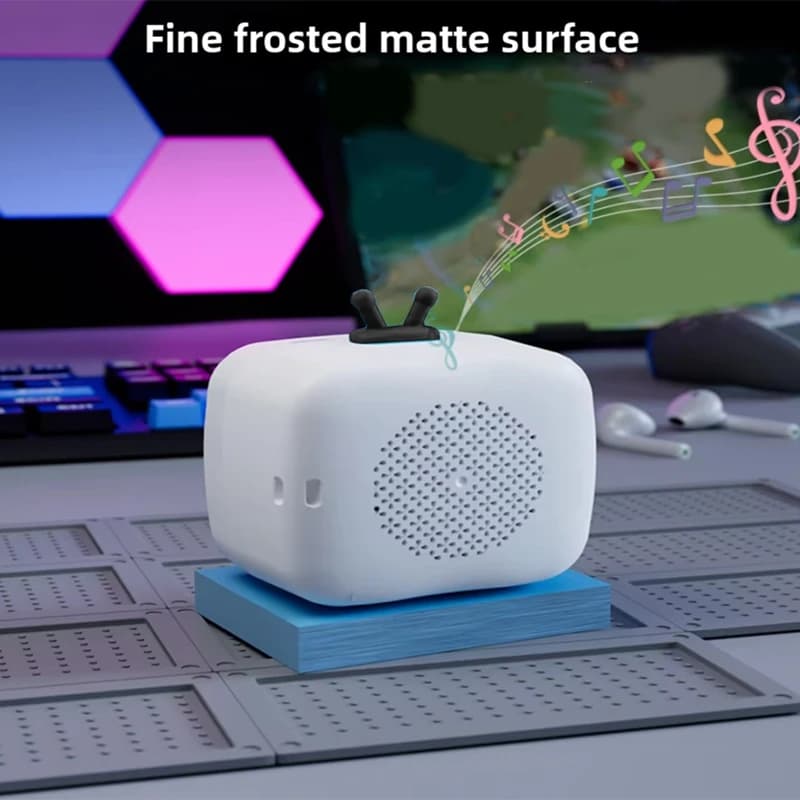 Mini altoparlante Bluetooth portatile multifunzionale album fotografico musicale sveglia chiamata timer calcolatrice calendario meteorologico ecc-TCES