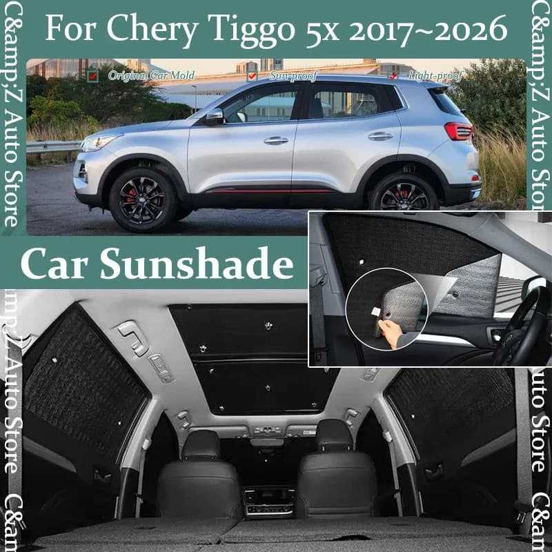 Visiera parasole per Auto per Chery Tiggo 5x3 4 Pro DR 4.0 2017 ~ 2026 protezione anti-uv scudo parasole per finestra parabrezza accessori Auto