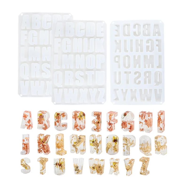Stampo in Silicone con 26 Grandi Lettere dell'Alfabeto, Stampo per Cioccolato, Sapone, Biscotti, Cubetti di Ghiaccio, Decorazione per Torte