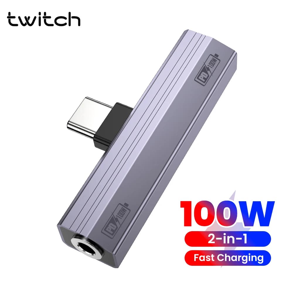 Adattatore USB Tipo C a Jack 3.5mm 100W/10W, Ricarica Rapida 2 in 1, Convertitore Audio USB-C 3.5mm per iPhone 15 16 17 Samsung