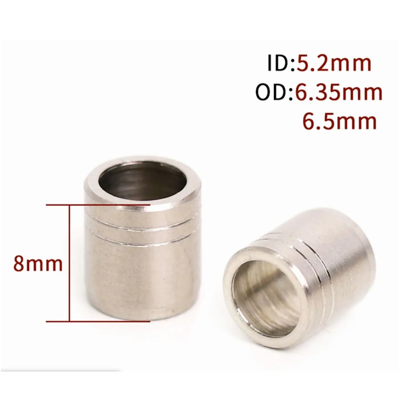 6# Aluminum Alloy Arrow Shaft Protector Ring ID5.2mm OD6.2~6.9mm Archery Bow Explosion-proof Protection Accessory