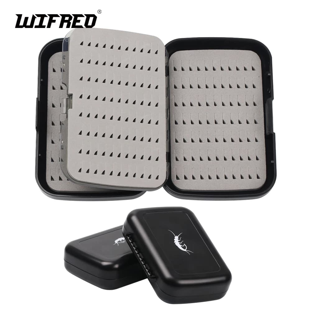 Wifreo Fly Fishing Mosque Box Waterproof Trout Bass Ninfa Mosque Collecting Box Fishing equipment Hook to store equipment