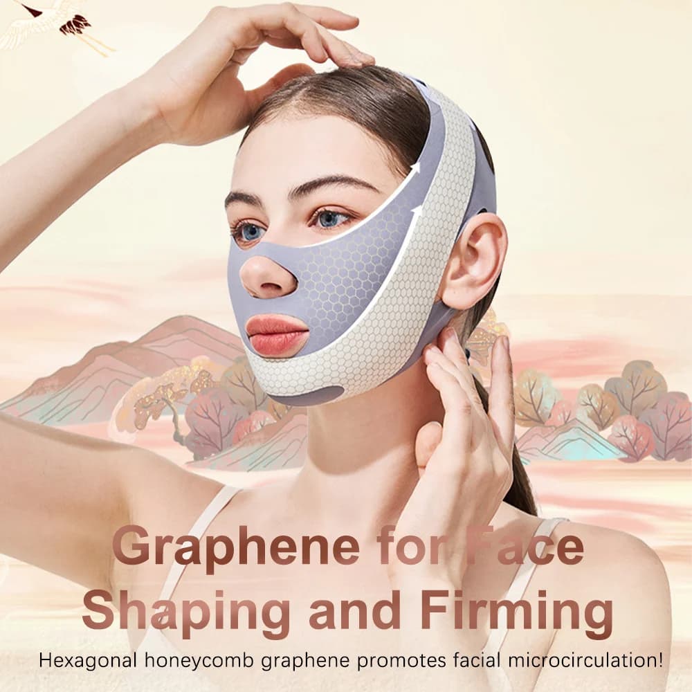 Lifting facciale con sonno viso V Shaper Benda dimagrante viso Rilassamento Forma Ascensore Ridurre il massaggio con fascia per diradamento del viso al doppio mento