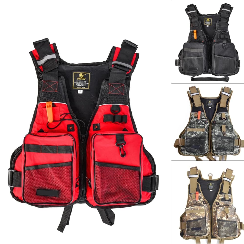 Outdoor Sport Adjustable Oxford Camouflage Buoyant Waistcoat Fishing Life Vest, Life Jacket Fly Fishing Vest