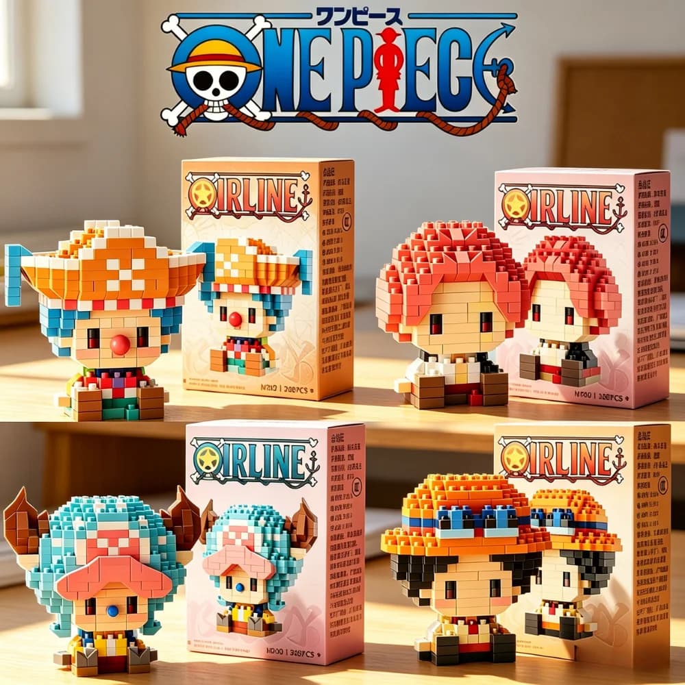 Anime Building Block Chopper Buggy Assembly Micro Building Block Zoro Robin Character Model Mini Bricks Figure Toys For Gift
