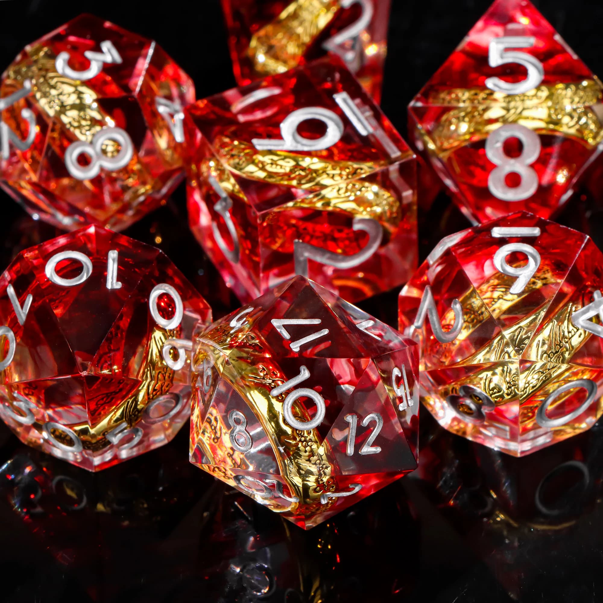 Dadi dell'Anello per Il Signore degli Anelli, Set di Dadi Poliedrici, Dadi dell'Anello, Dadi D&D per Dungeons and Dragons