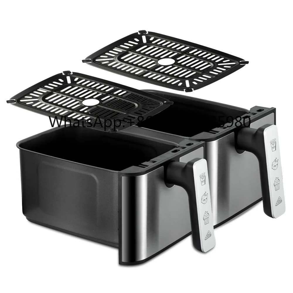 Smart Touch Screen Dual Pot Air Fryer 9L Large Capacity EU US Standard Kitchen Appliance