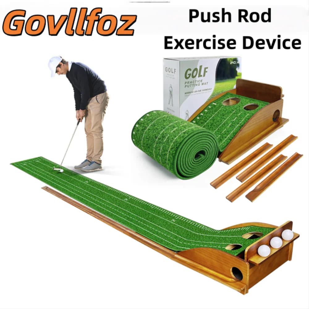 Tappetino da golf portatile per interni ed esterni con ritorno automatico della palla, ideale per la pratica a casa, in ufficio e all'aperto.