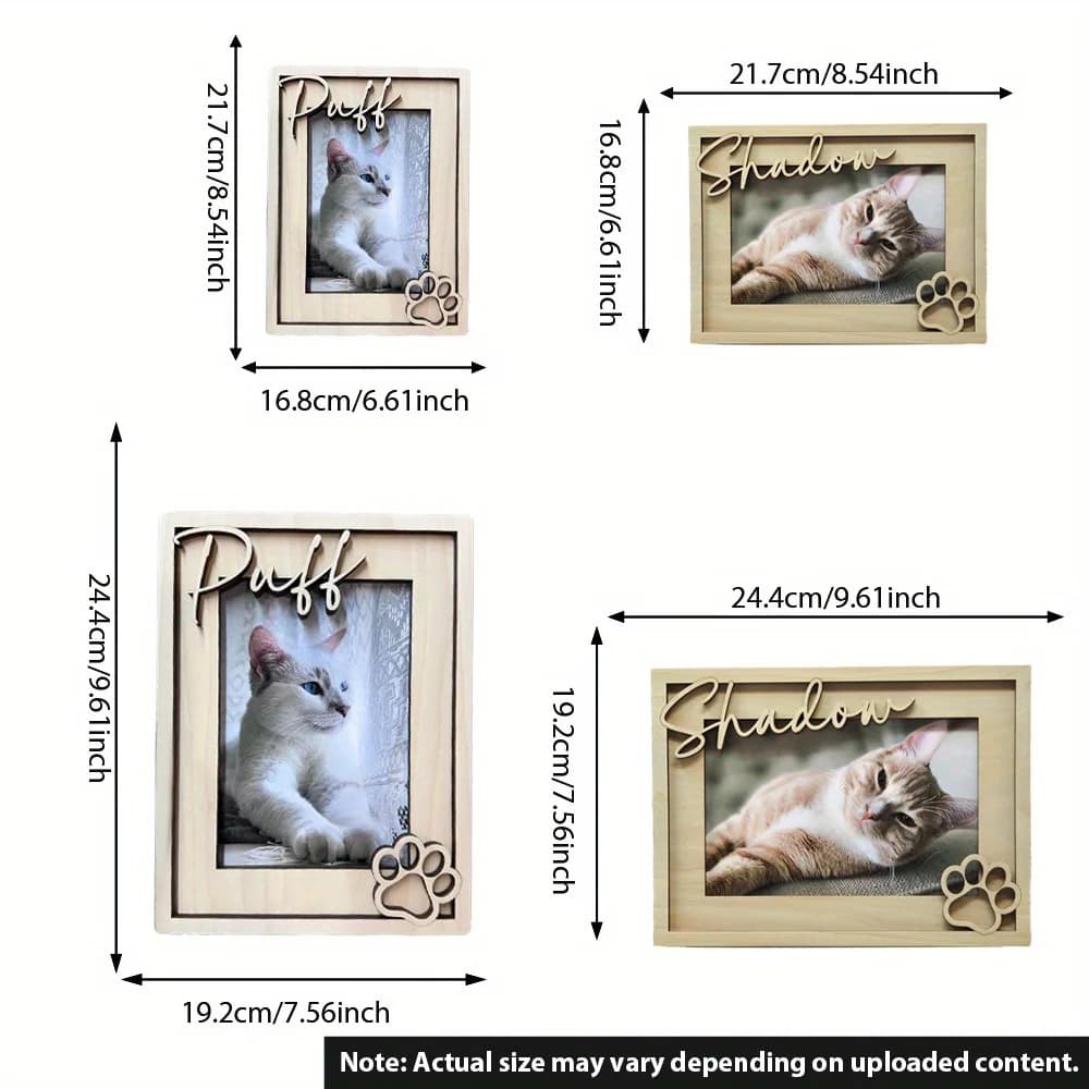 Una cornice per foto personalizzata per animali domestici: cornice per foto personalizzata per cani e gatti, cornice per foto personalizzata con nome di gatto, regalo per gli amanti dei gatti,