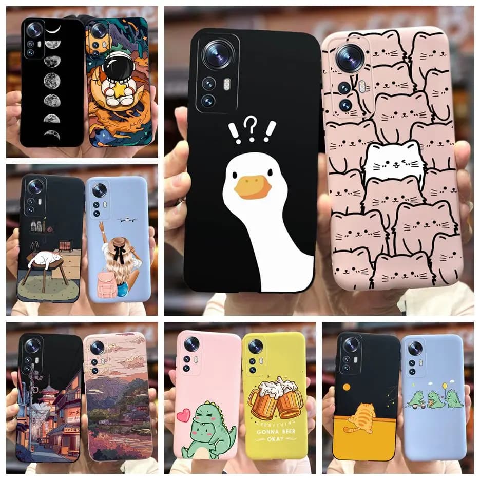 Per Xiaomi Mi 12 Lite 5G Custodia Cute Fashion Cartoon Cover Custodia morbida in silicone per Xiaomi Mi 12 12X Mi12 Pro 5G Fundas Paraurti