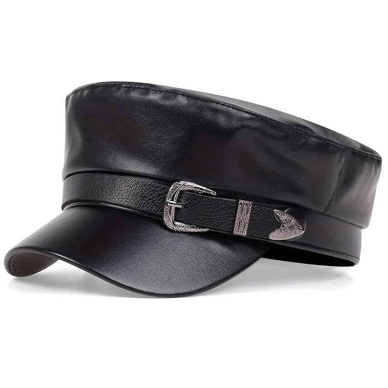 1 piece unisex buckle for metal belt caps leather plates pu outdoor sun protection hat for leisure spring autumn travel tourism holiday to the sea
